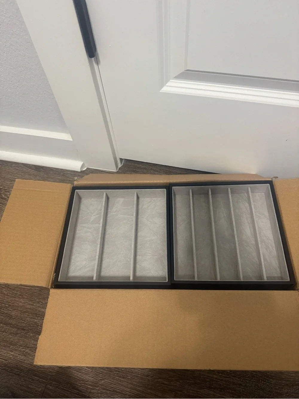Drawer Organizer Tray Set in Light Gray - Home Storage & Organization